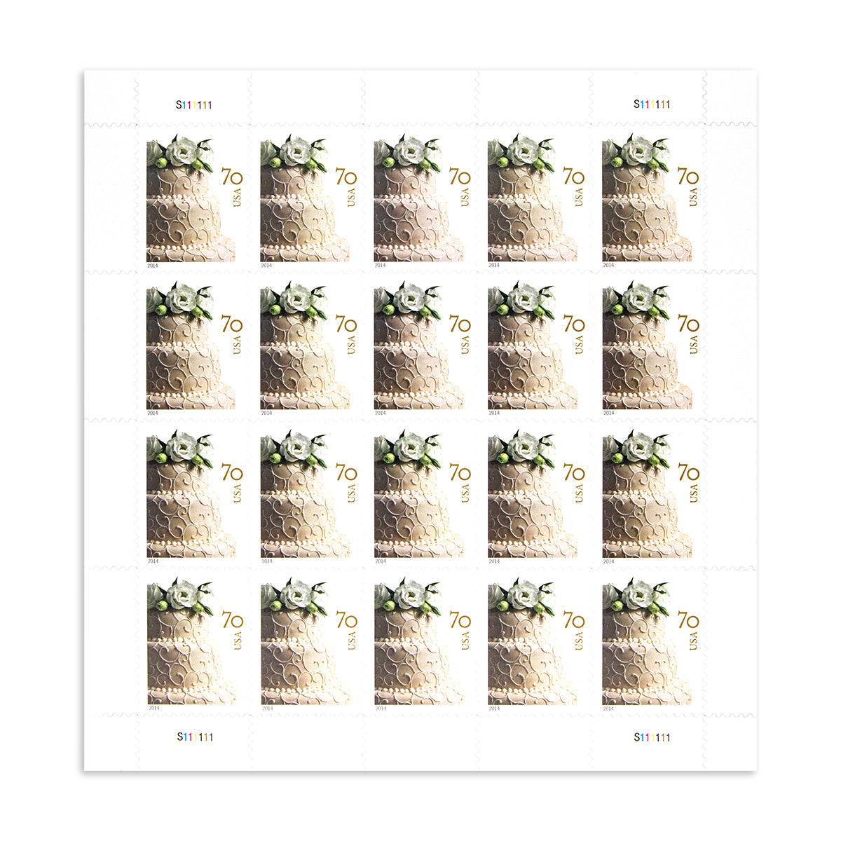 2014 Wedding Series: Wedding Cake Forever First Class Postage Stamps (Value Stamp Not Forever) Stamp Online Store