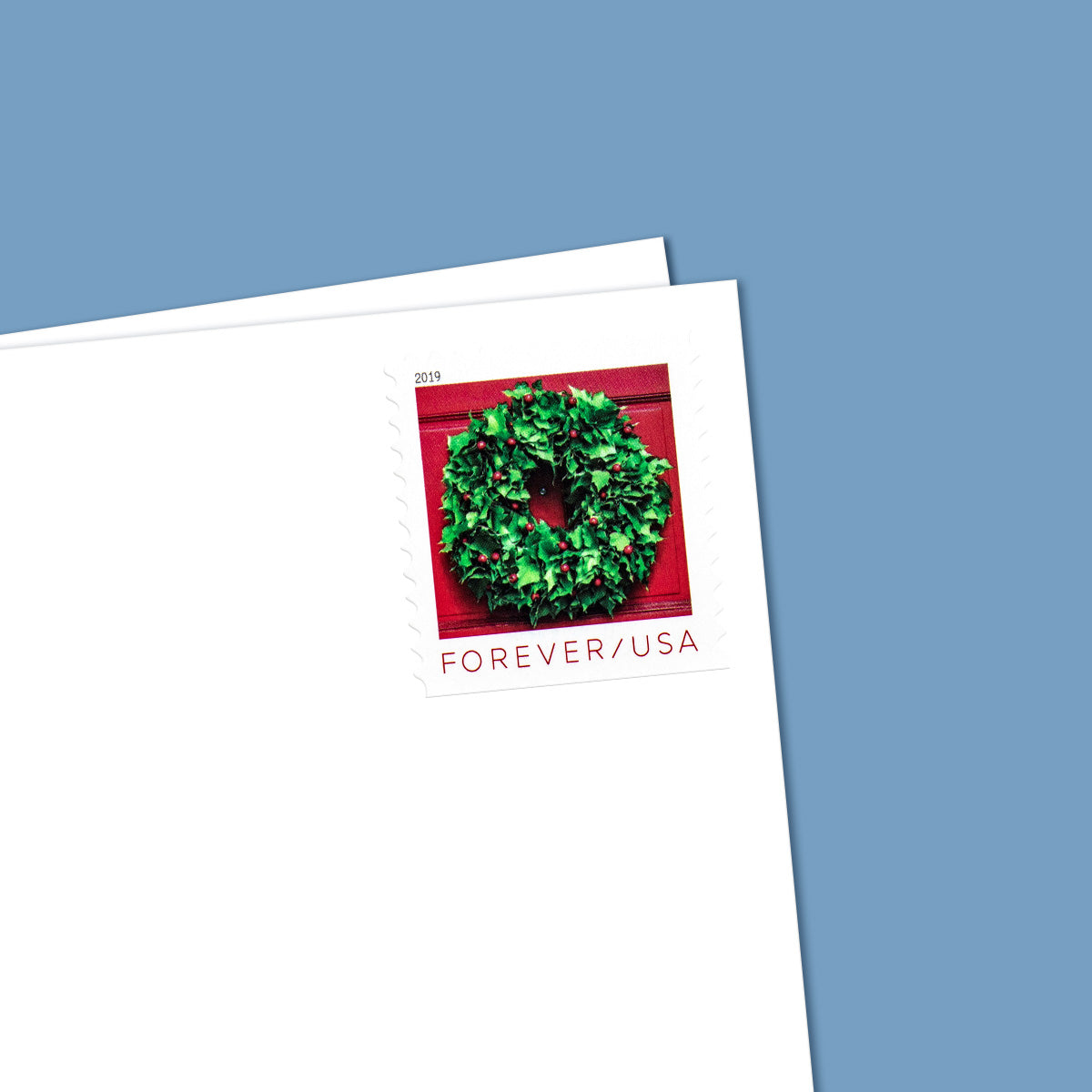 2019 Christmas Seasonal Holiday Wreaths Forever First Class Postage Stamps Foreverstamp