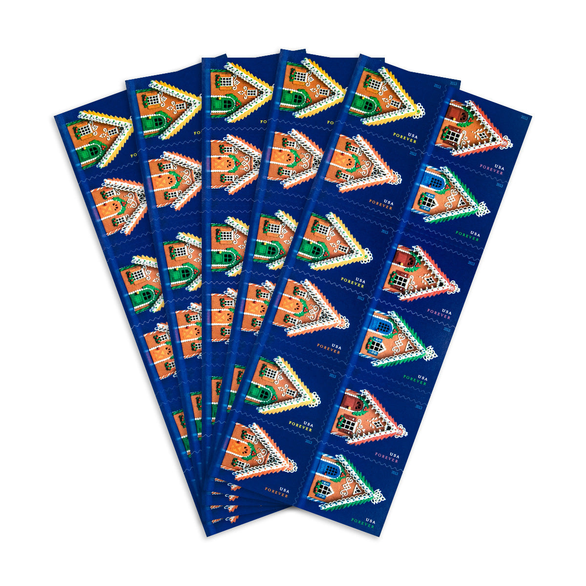 2013 Contemporary Christmas: Gingerbread Houses  Forever First Class Postage Stamps Foreverstamp