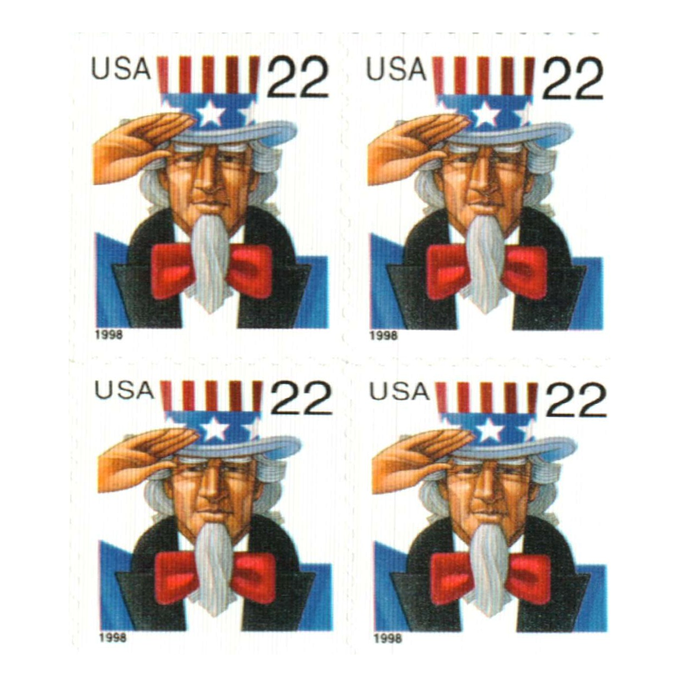 1998 22c Uncle Sam First Class Postage Stamps (Value Stamp Not Forever) Stamp Online Store