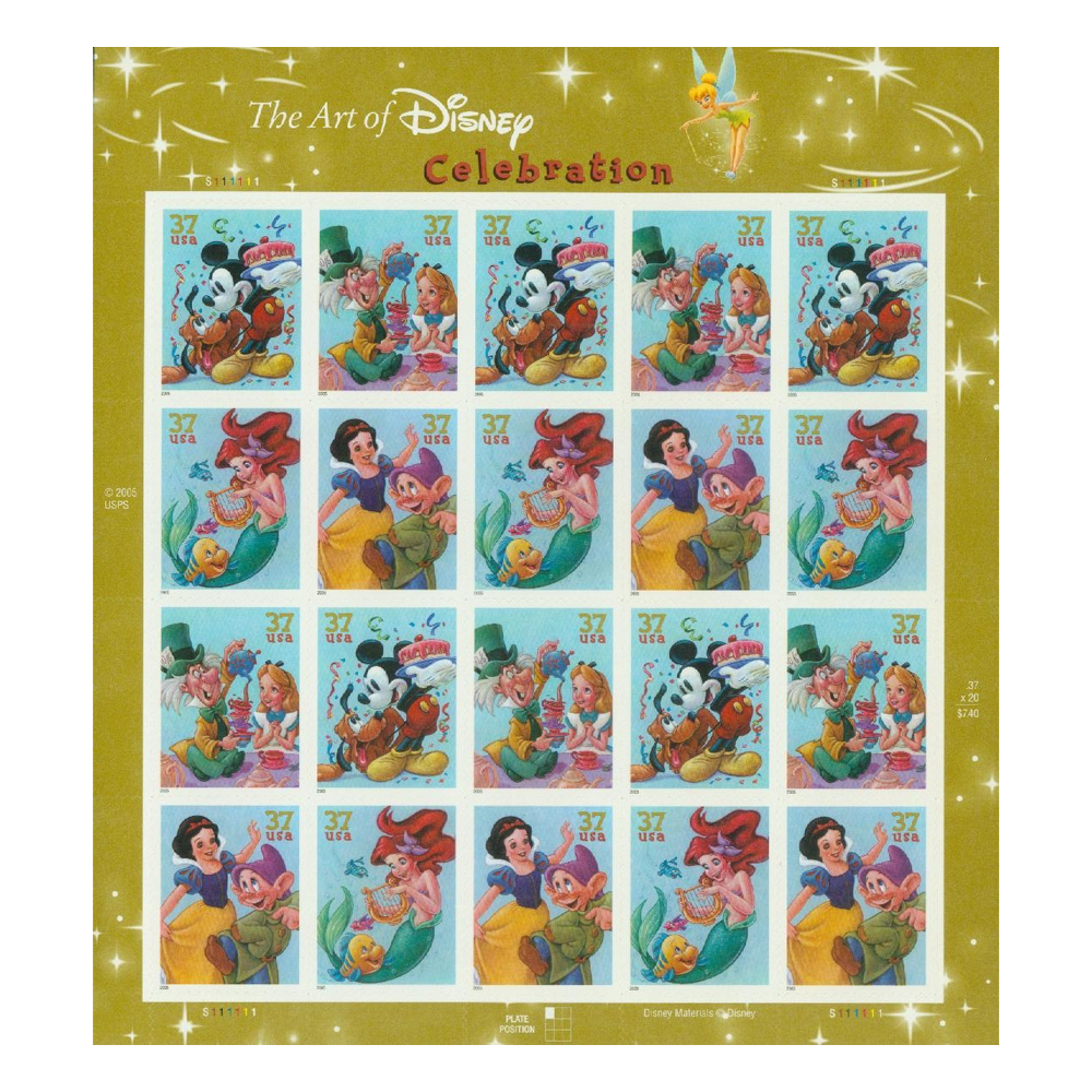 2005 37c The Art of Disney First Class Postage Stamps (Value Stamp Not Forever) Stamp Online Store