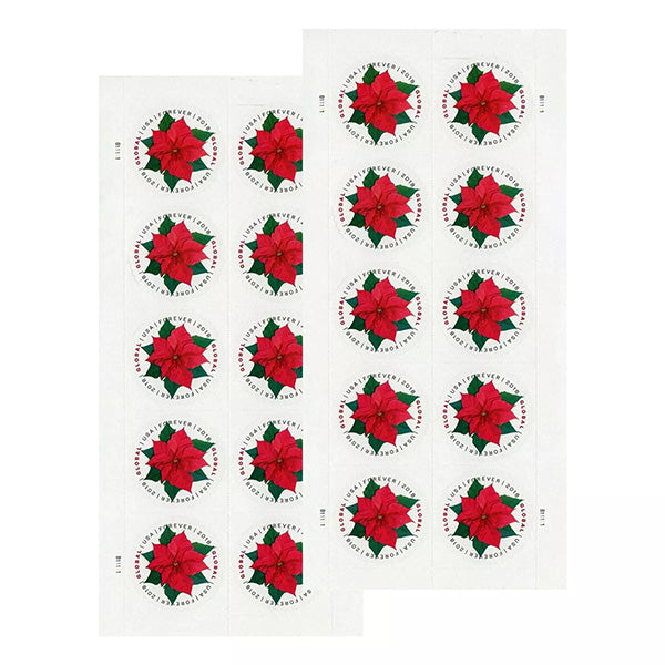 2018 Global Poinsettia International  First Class Forever US Postage Stamps Foreverstamp