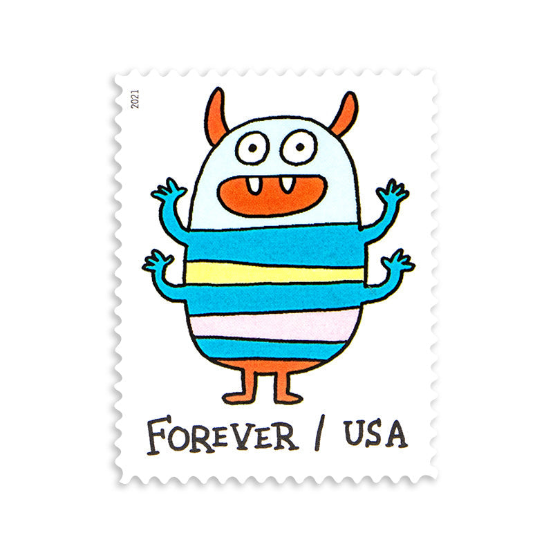2021 Message Monsters Forever First Class Postage Stamps Foreverstamp