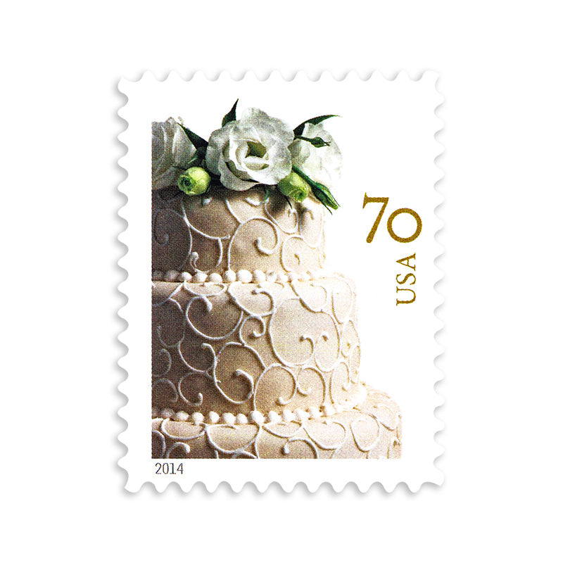 2014 Wedding Series: Wedding Cake Forever First Class Postage Stamps (Value Stamp Not Forever) Stamp Online Store