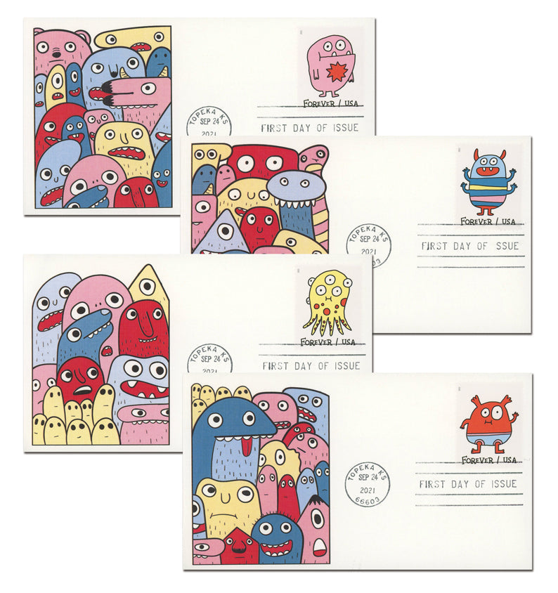 2021 Message Monsters Forever First Class Postage Stamps Foreverstamp