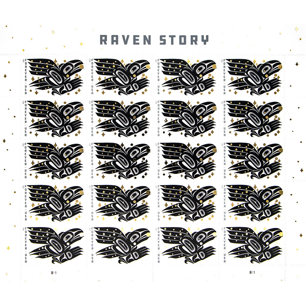 2021 Raven Story Forever First Class Postage Stamps Foreverstamp