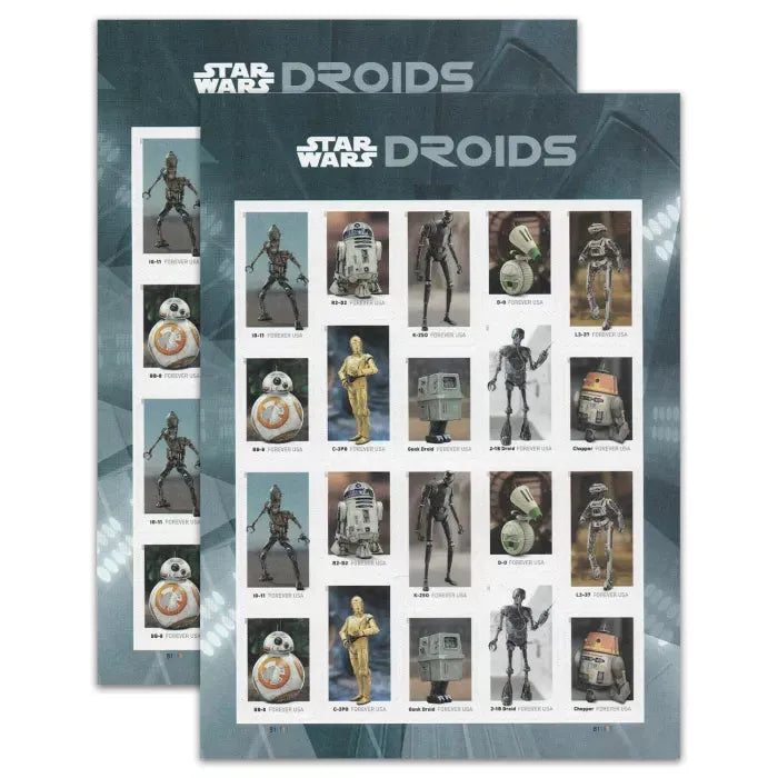 2021 Star Wars Droids Forever First Class Postage Stamps Foreverstamp