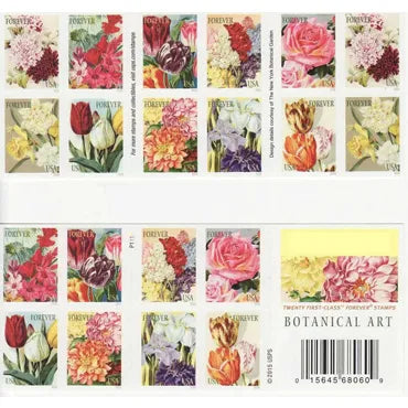 2016 Botanical Art Forever First Class Postage Stamps Foreverstamp