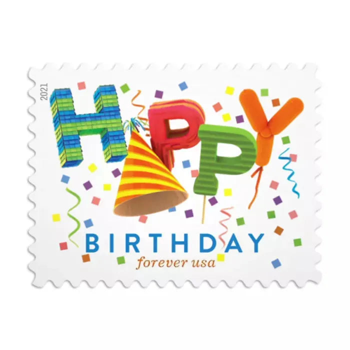 2021 Happy Birthday Forever First Class Postage Stamps Foreverstamp
