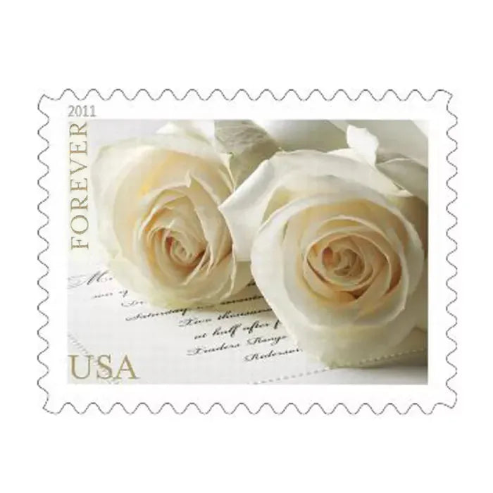 2011 Wedding Roses Commemorative Forever First Class Postage Stamps Foreverstamp