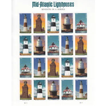 2021 Mid-Atlantic Lighthouses Forever First Class Postage Stamps Foreverstamp