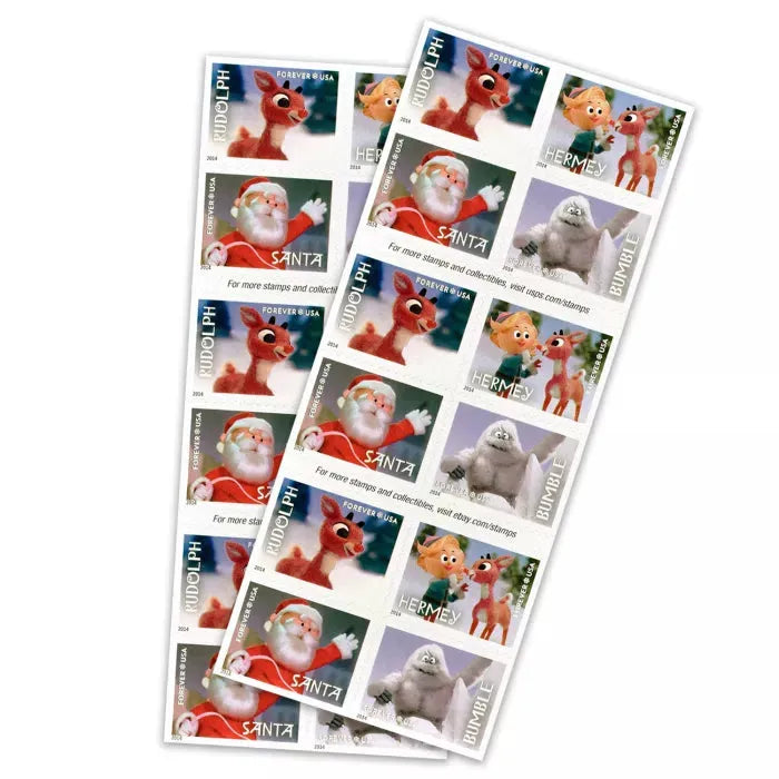 2014 Rudolph the Red-Nosed Reindeer Forever First Class Postage Stamps Foreverstamp