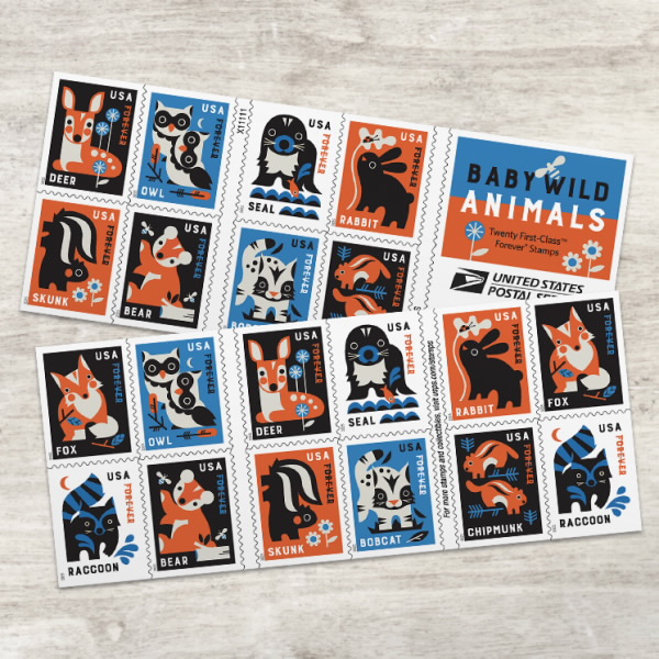 2025 Baby Wild Animals  Forever First Class Postage Stamps USPostageHub