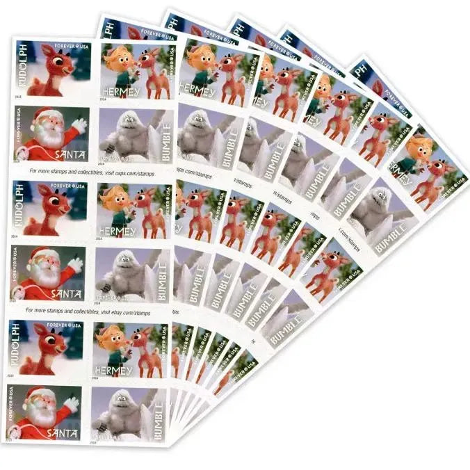 2014 Rudolph the Red-Nosed Reindeer Forever First Class Postage Stamps Foreverstamp