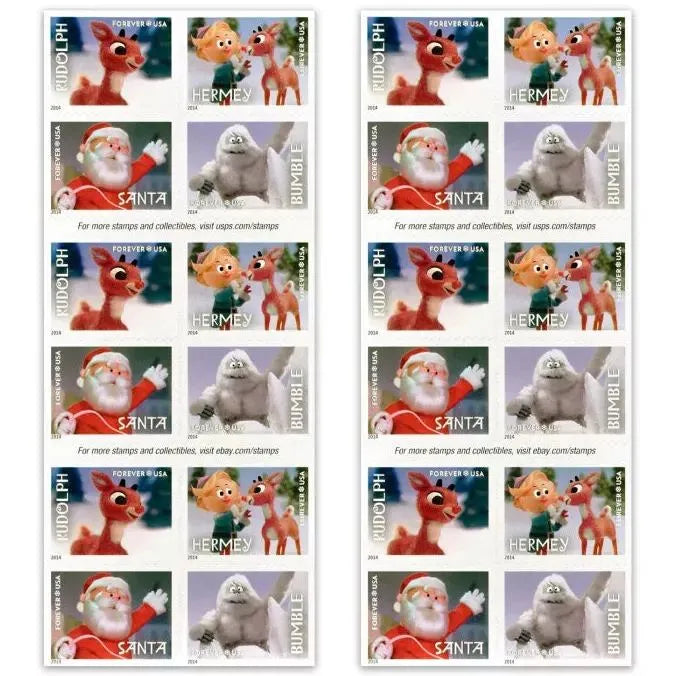 2014 Rudolph the Red-Nosed Reindeer Forever First Class Postage Stamps Foreverstamp