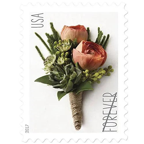 2017 Wedding Series Celebration Boutonniere Forever First Class Postage Stamps Foreverstamp
